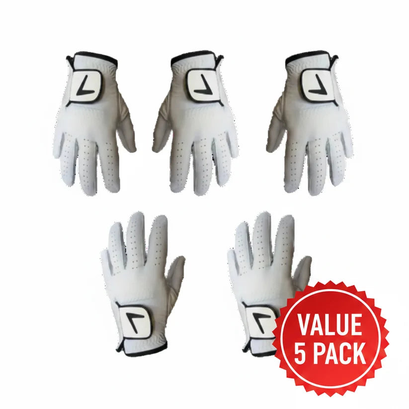 PREMIUM LEATHER GOLF Glove Bundle 5 gloves FOR £19.99