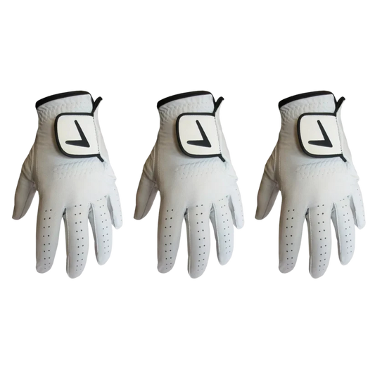 Three MENS LEATHER GOLF Glove Bundle