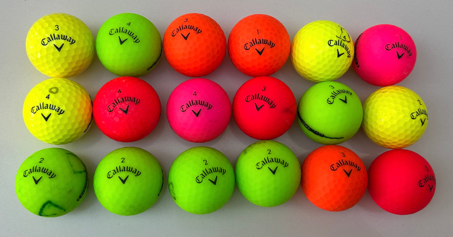 Callaway Supersoft Coloured Optics – Used Golf Balls
